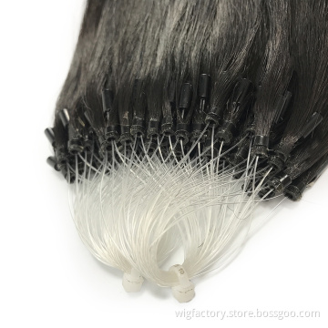 Wholesale price micro link human hair extensions,10a grade indian remy real hair extensions